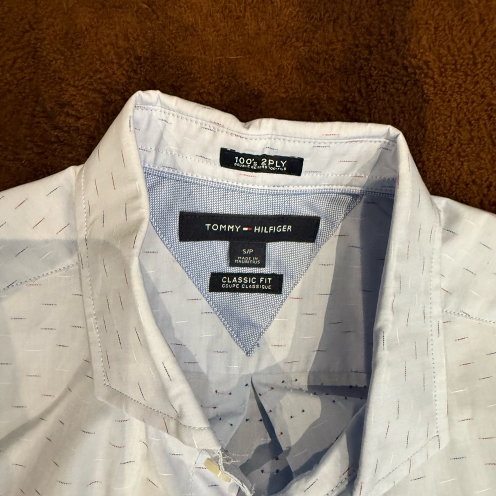 Tommy Hilfiger Men's Patriotic Light Blue Shirt